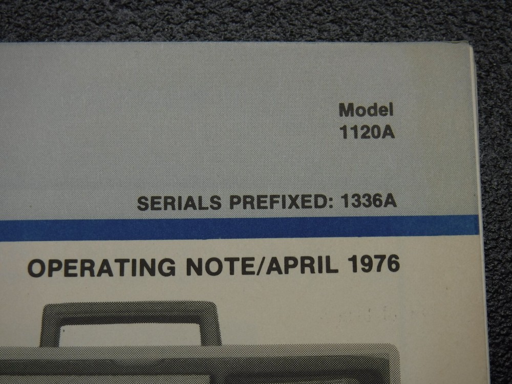 HP 500 MHz Probe Model 1120A Operating Note