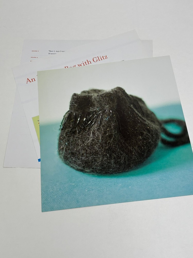 Evening Bag with Glitz Knitting Felt Pattern Pages from Book