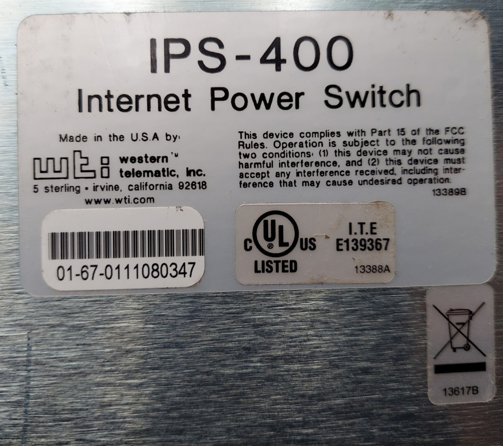 WTI Internet Power Switch IPS-400