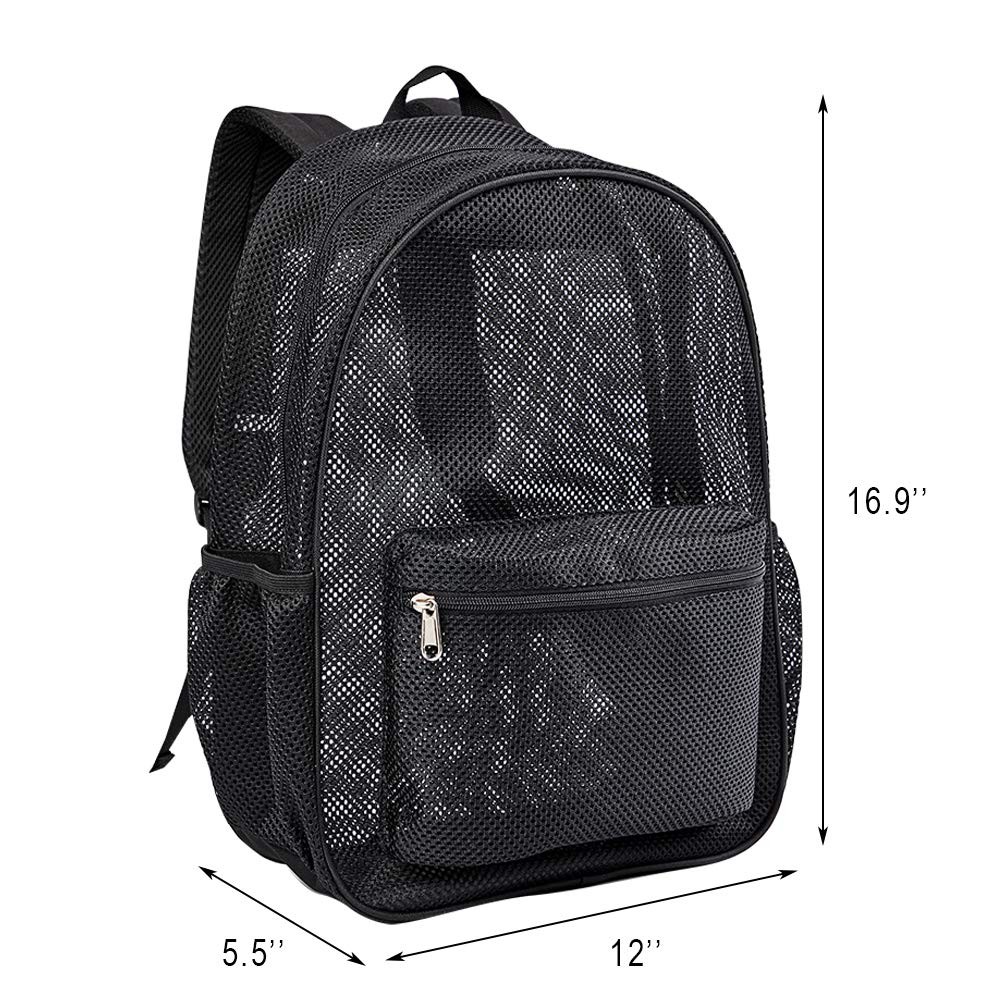 Heavy Duty Mesh Backpack Clear College Bag