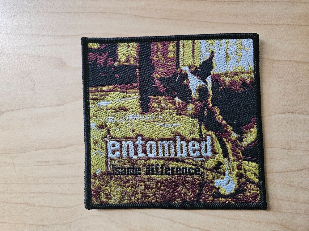 ENTOMBED, SAME DIFFERENCE SEW ON BLACK BORDER WOVEN PATCH