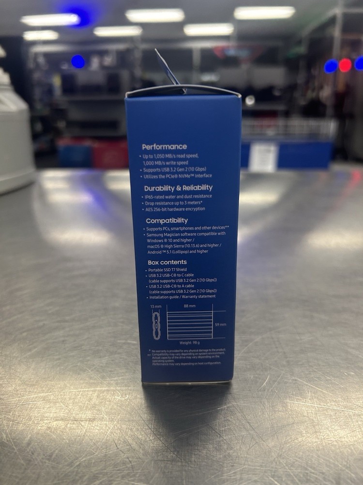 Samsung External Hard drive T7 Shield 4tb