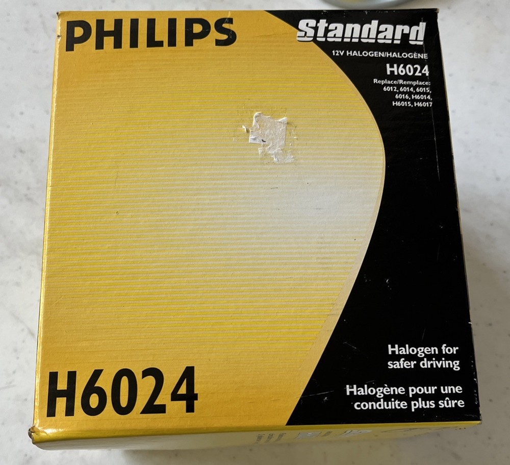 [2 Pack]Philips Halogen H6024 Round Headlights