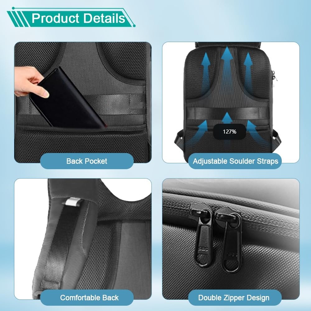 Crelander LED Backpack, 15 inch App Control Laptop Backpack with Programmable...