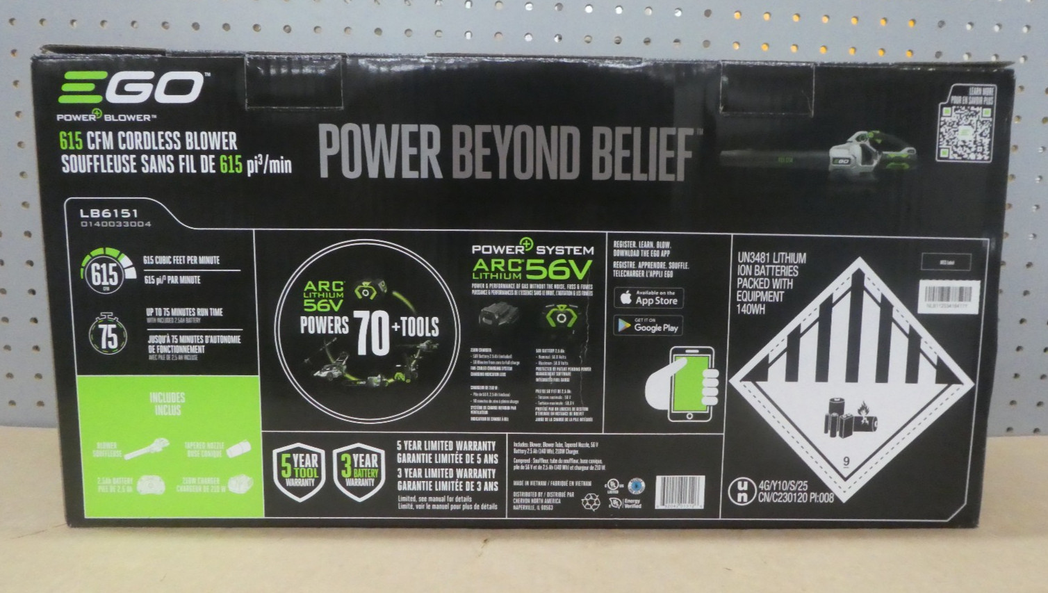 EGO Power+ LB6151 615CFM Handheld Leaf Blower