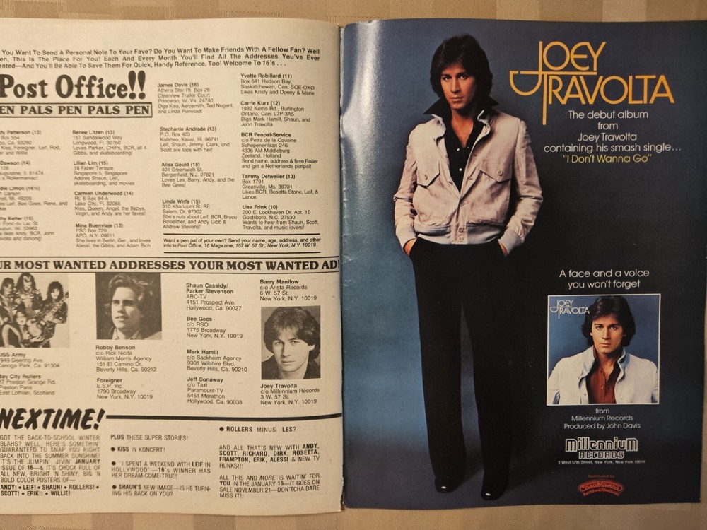 16 Magazine December 1978 KISS, ROLLERS, GARRETT, GIBB