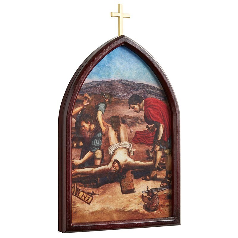 Stations of The Cross Wood Plaque Set, 10'' H. (USUALLY SHIPS WITHIN 2 DAYS)