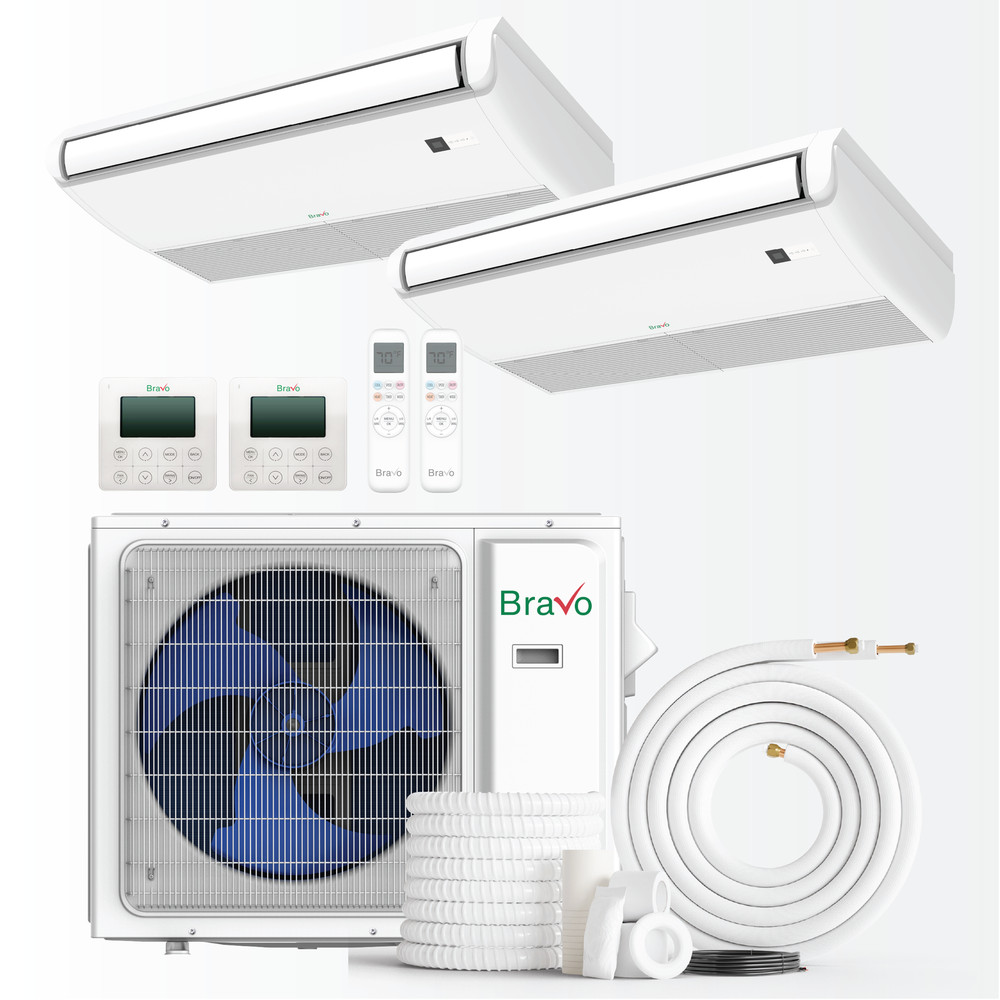 18000 BTU Dual Zone 9K+12K BTU Universal Floor Ceiling Console Mini Split