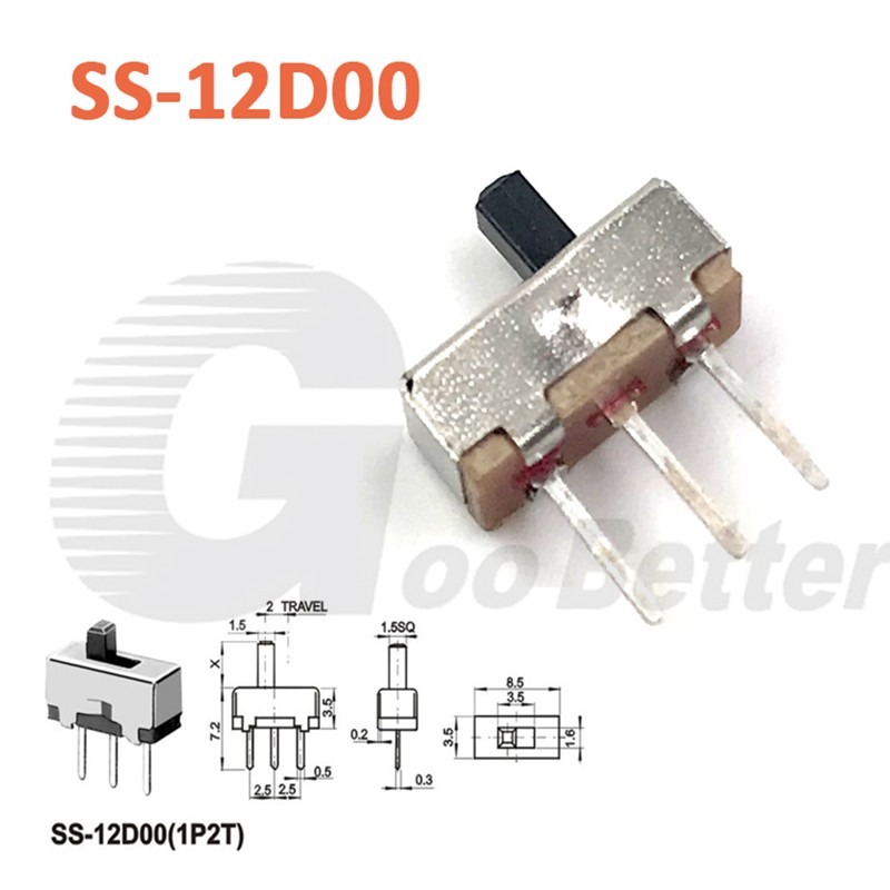 Mini Miniature Model Railway Slide Switch 2-Position On-OFF MICRO TOGGLE SPDT