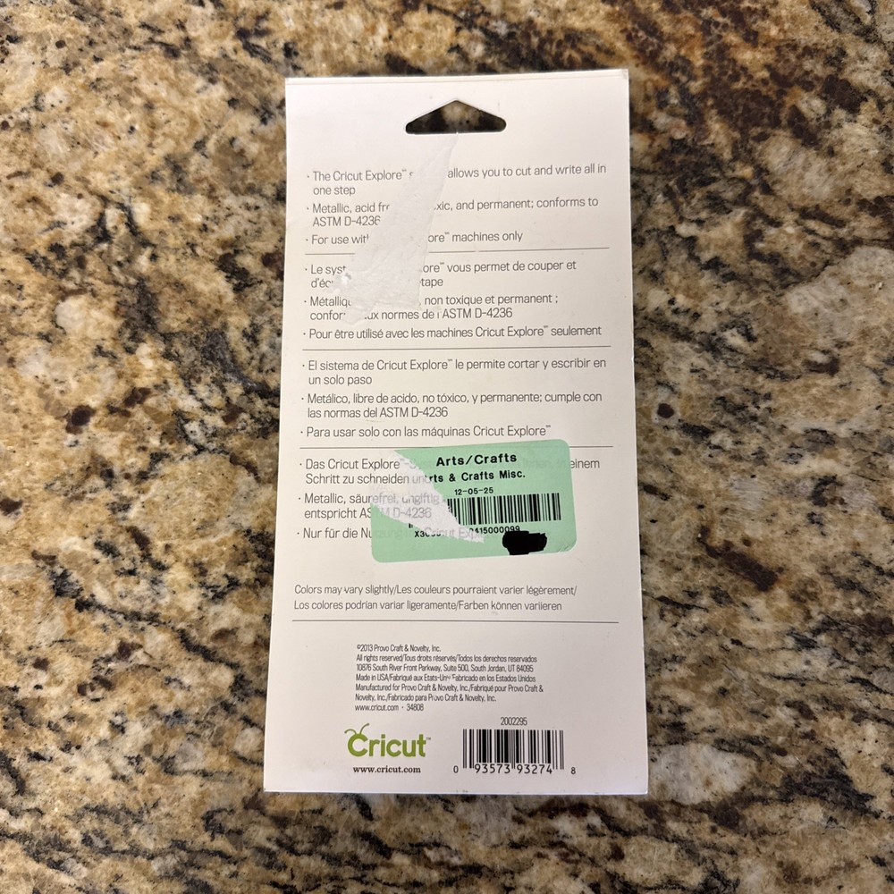 CRICUT EXPLORE METALLIC PEN SET, MEDIUM POINT 1.0 - 5 Pens