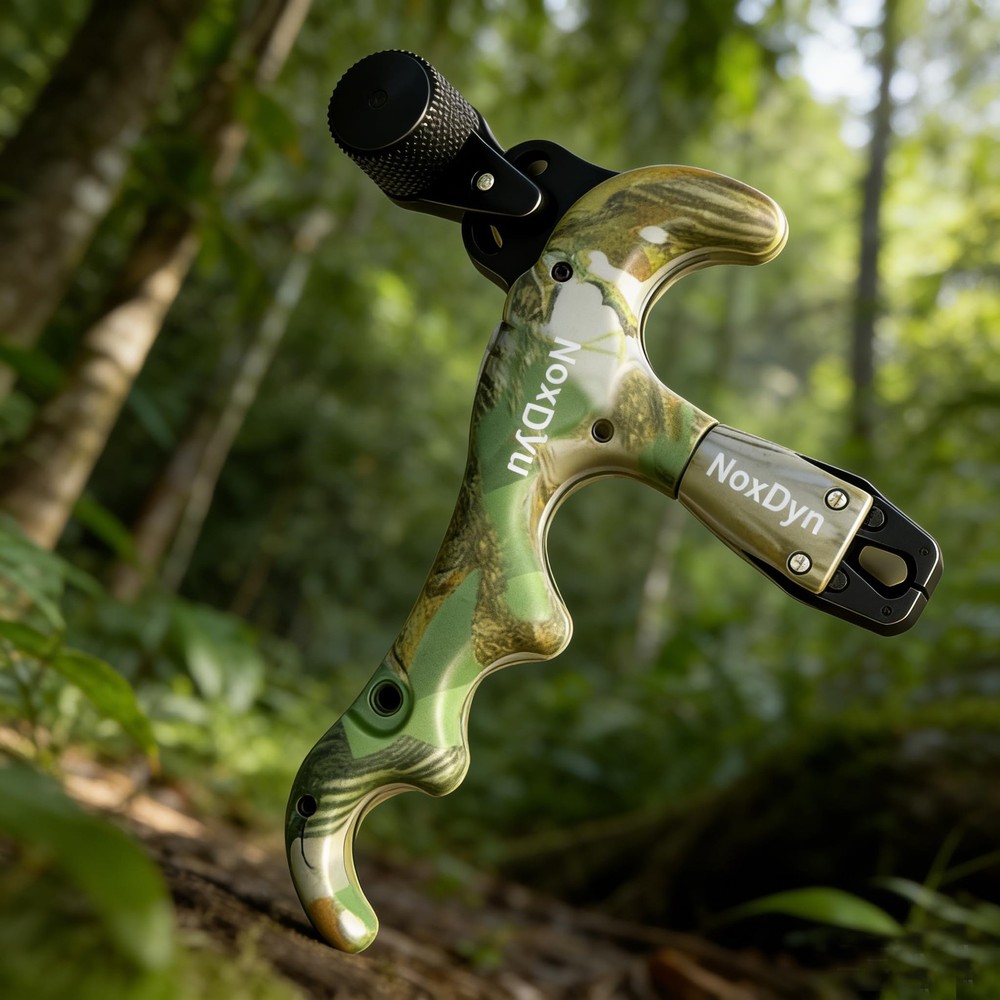 Archery Bow Release for Compound Bow, 4-Finger Adjustable Sensitivity Thumb R...