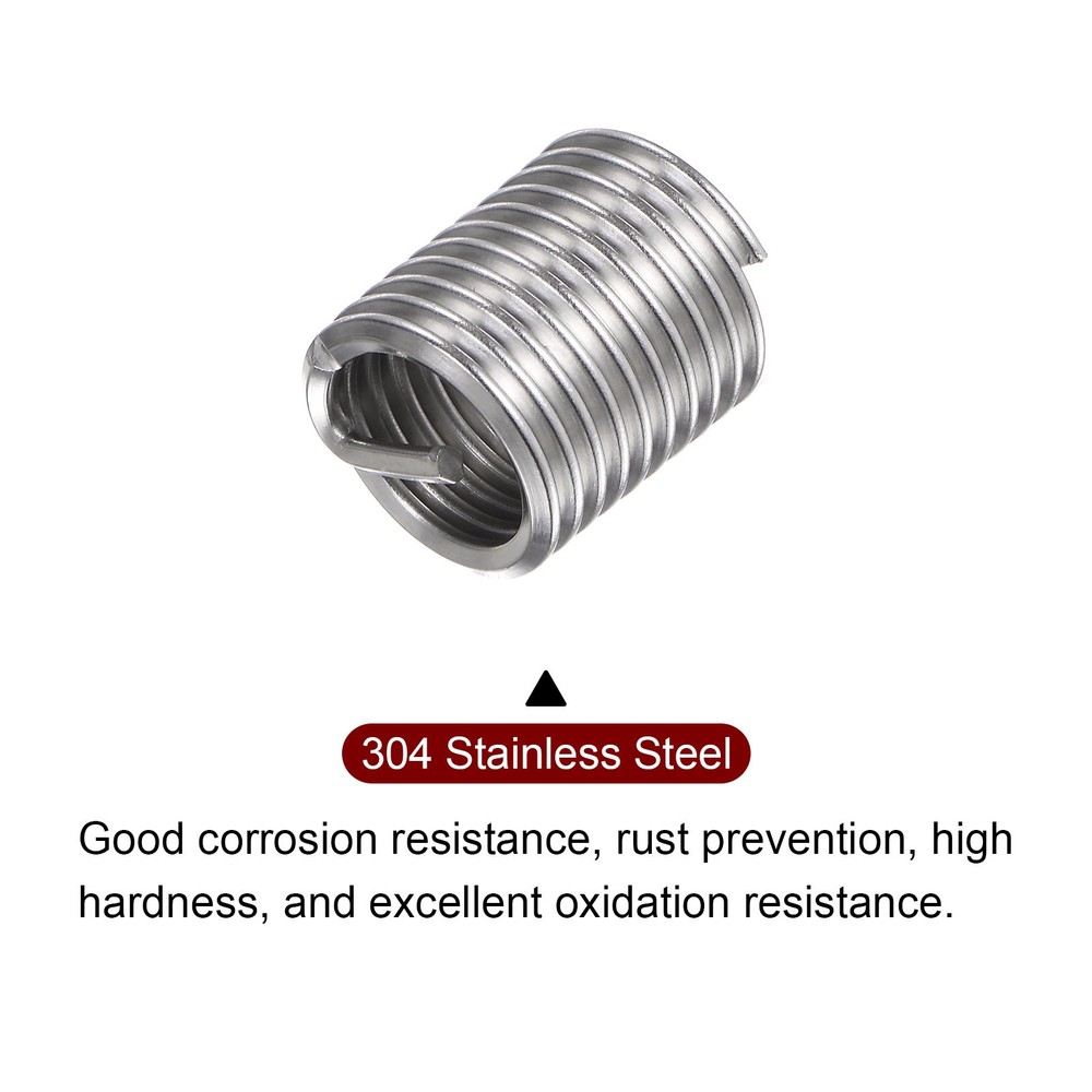 20Pcs 7/16-14 UNC 2D 22.2mm Threaded Inserts Stainless Steel