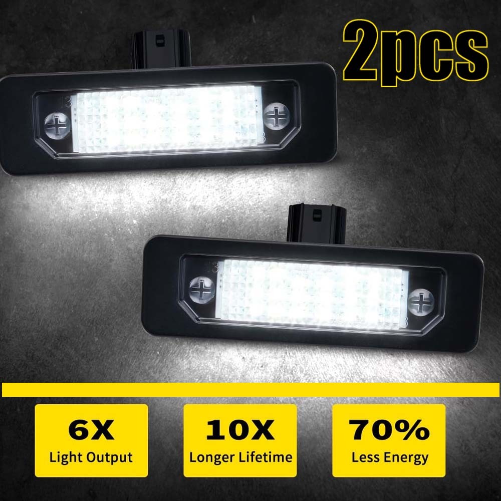 For Ford Fusion Focus Mustang Flex Taurus LED License Plate Light Tag Lamp Pair