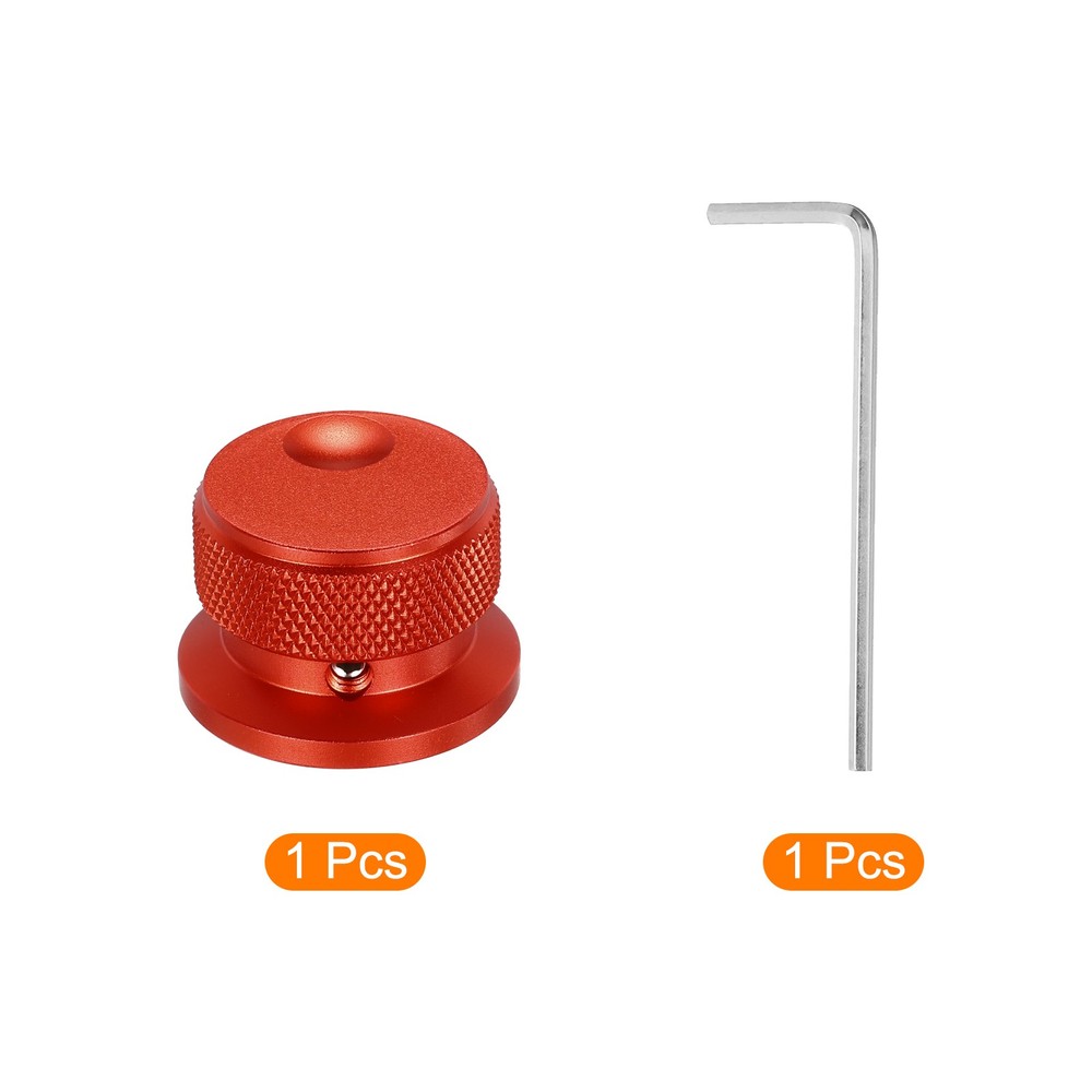 1 Pcs Aluminium Potentiometer Knobs,Oval Groove Indicator, 4/5" Red(30x20mm)