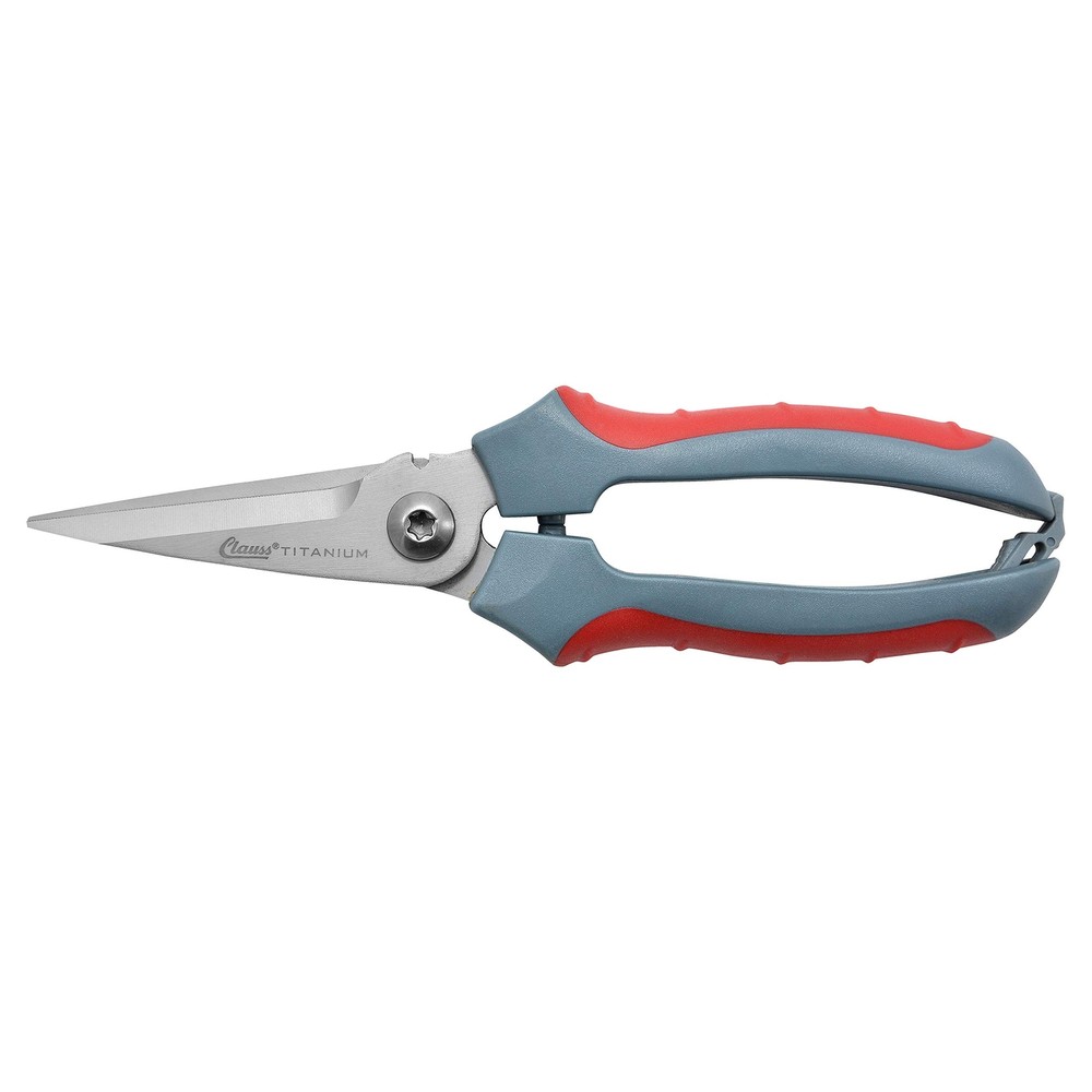 Heavy Duty 8 Inch Grey Scissors with Comfortable Grip and Wire Cutter Function