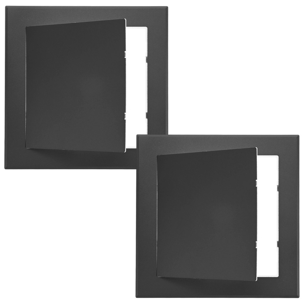 2-Pack Access Panel for Drywall, 6x6" Plastic Removable [Black, Square]