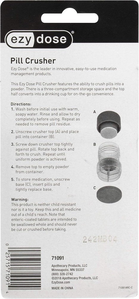 Compact Travel Pill Organizer with Removable Drinking Cup - Effortless Dosing