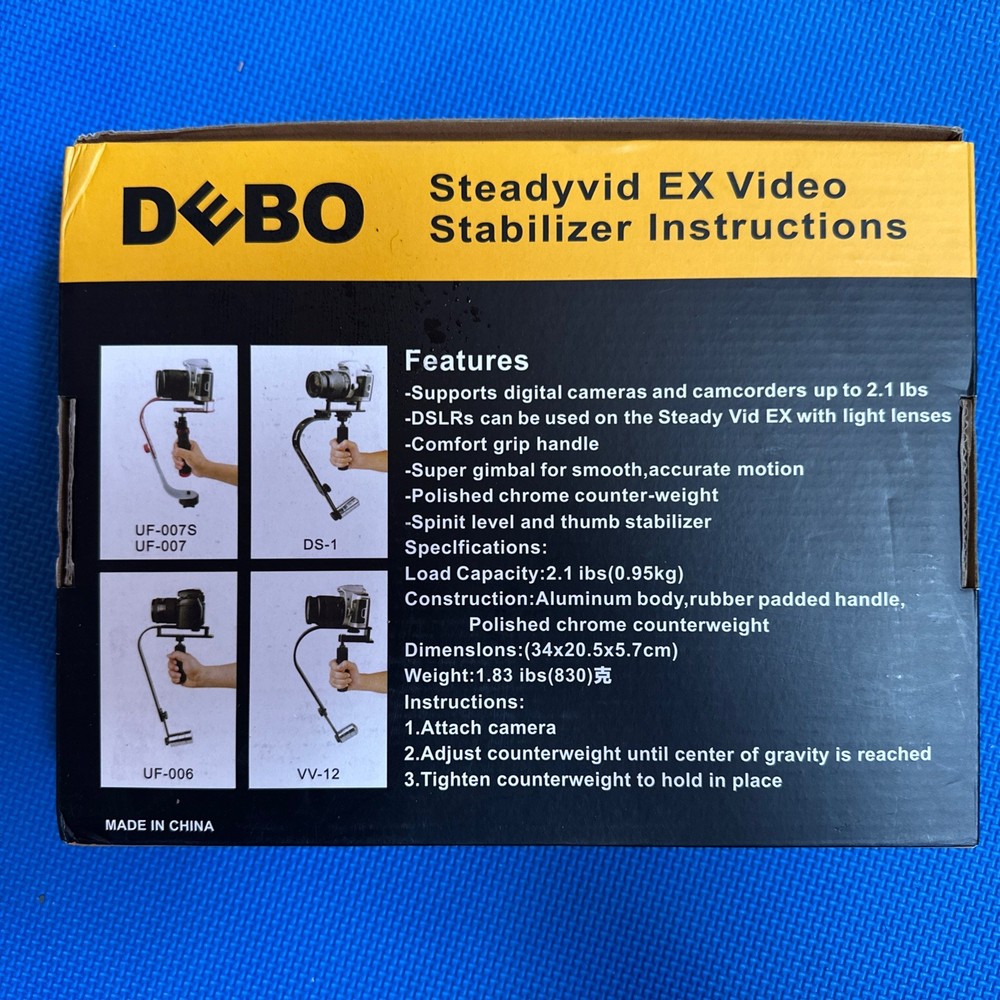 DEBO Steadyvid EX Video and Camera Stabilizer