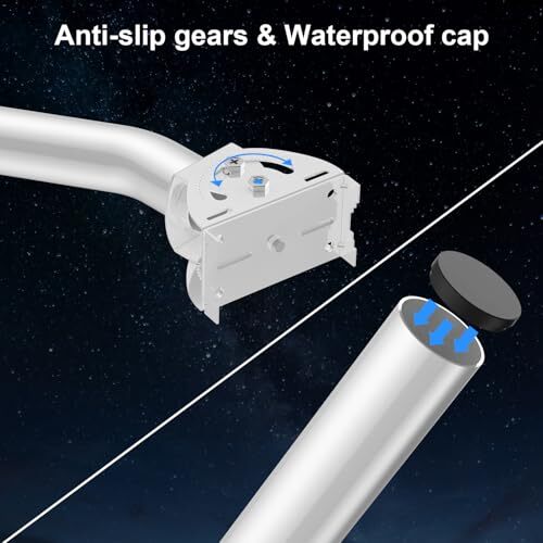 Universal Antenna Pole Mount Bracket, 12" Adjustable J-Mounting kit for