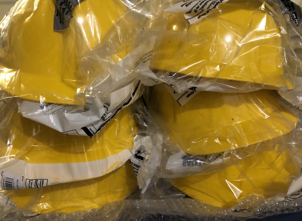 MSA SWX00347 Hard Hat, 4-Point Textile Suspension, HDPE Shell, Yellow, Class: E