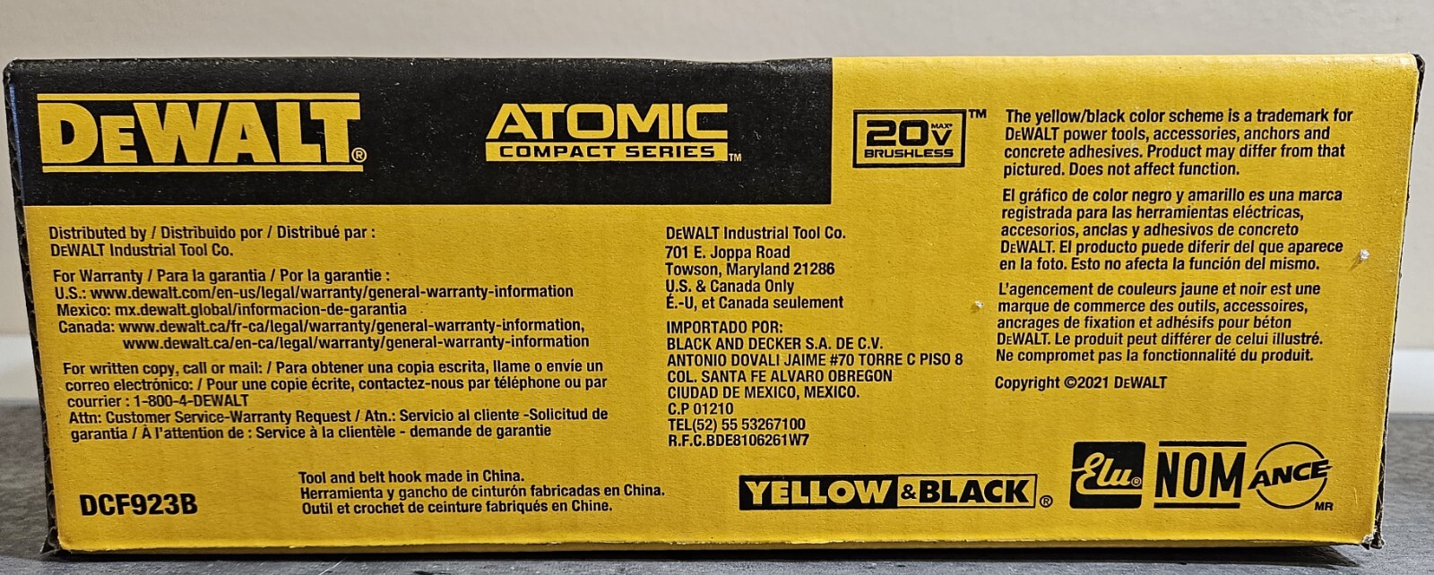 DeWalt 20 Volt Brushless 3/8" Compact Impact Wrench with Hog Ring Anvil DCF923B