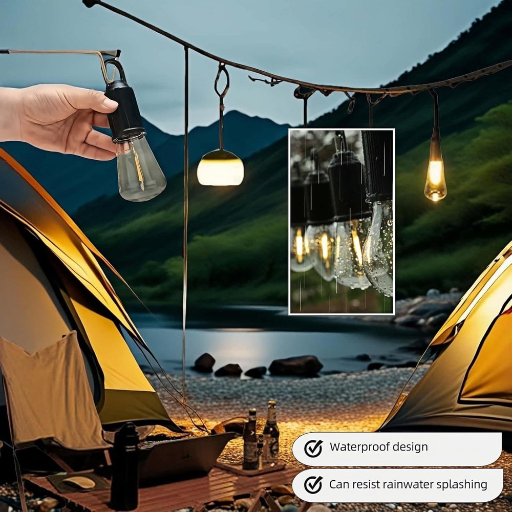 Versatile Hanging Camping Lantern - Lightweight, Rechargeable, and Durable