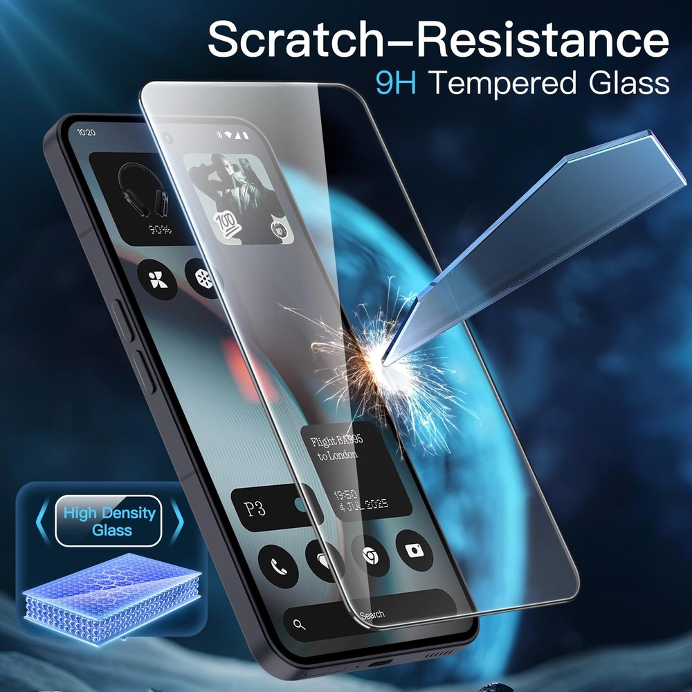 JETech Screen Protector for Nothing Phone 3 with Easy Installation Tool, 3-Pack