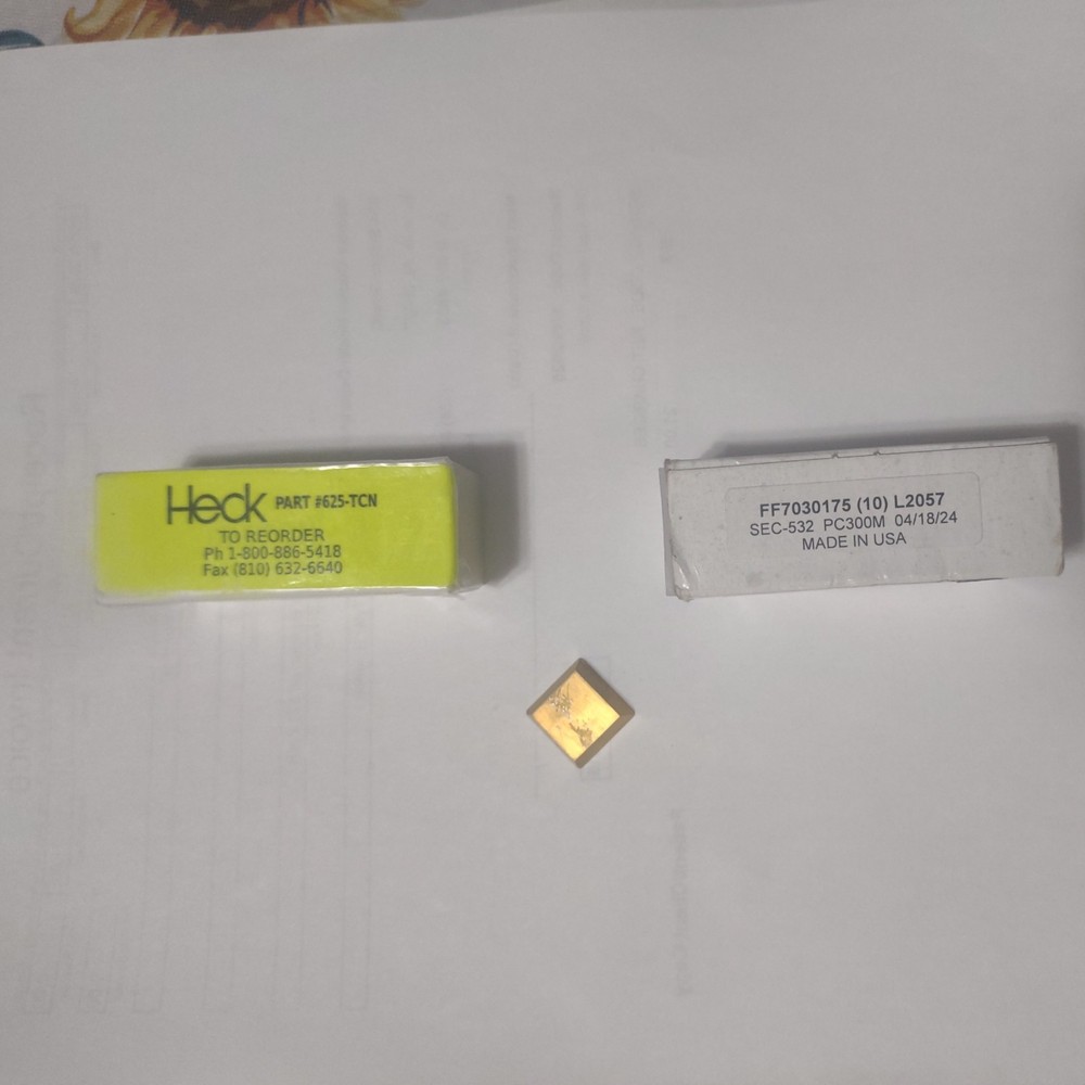Heck Industries 625 Square Milling Insert, Square, Sec532