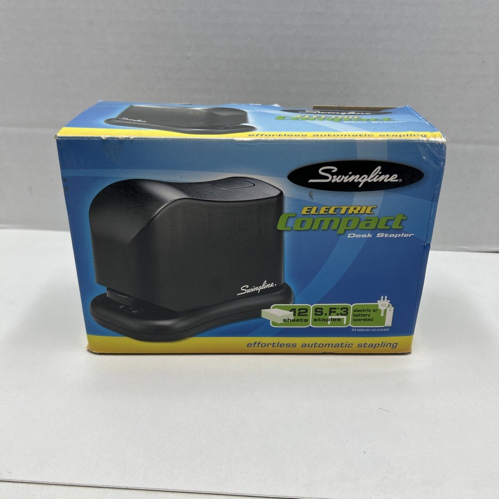 Swingline Stapler 211xx Black TESTED WORKING Battery Powered & A/C Plug
