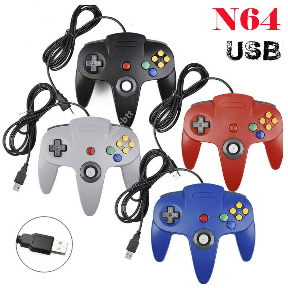 Wired USB Classic N64 Controller Gamepad for Window PC MAC Linux Raspberry Pi 3