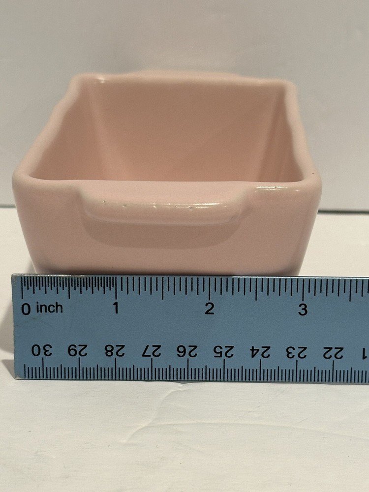 Rae Dunn BAKE Mini Pink Ceramic Loaf Pan Baking Dish
