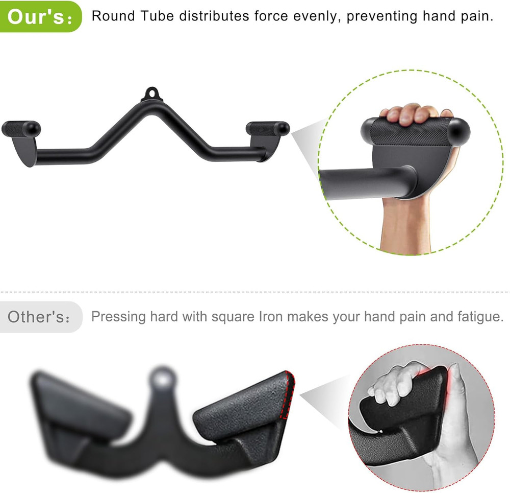 LAT Pull down Bars Cable Machine Attachment Heavy Duty Steel Tubing Structure...