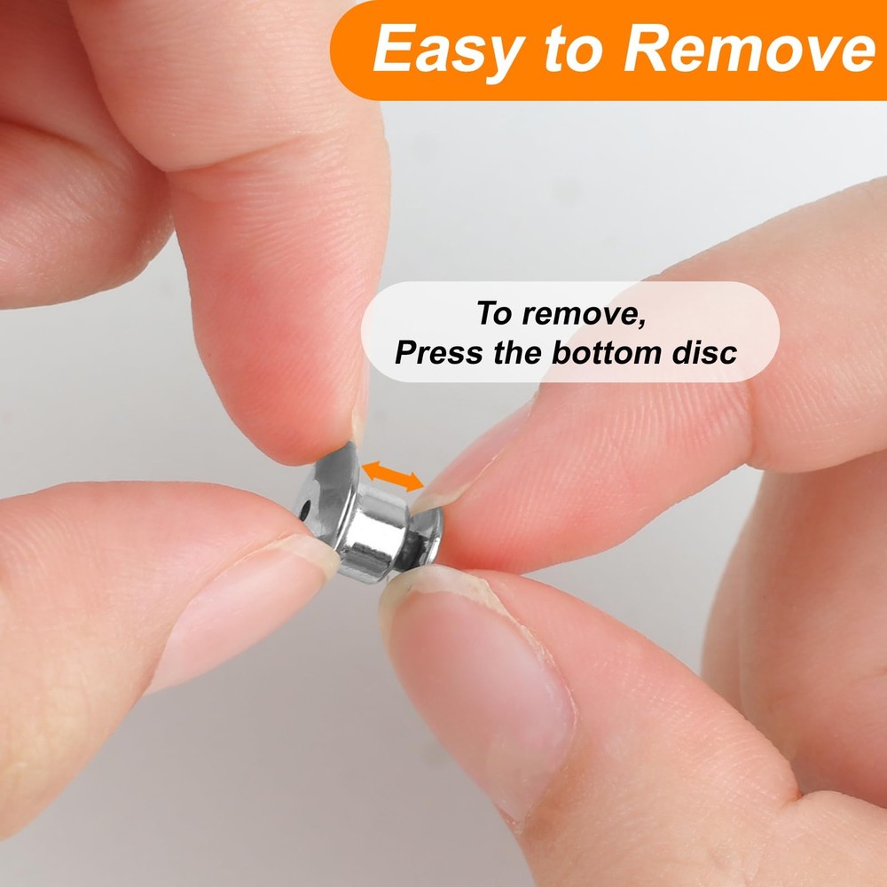 Phinus Pin Backs, 50PCS Metal Locking Pin Backs, Pin Back Locking Can Be Used...