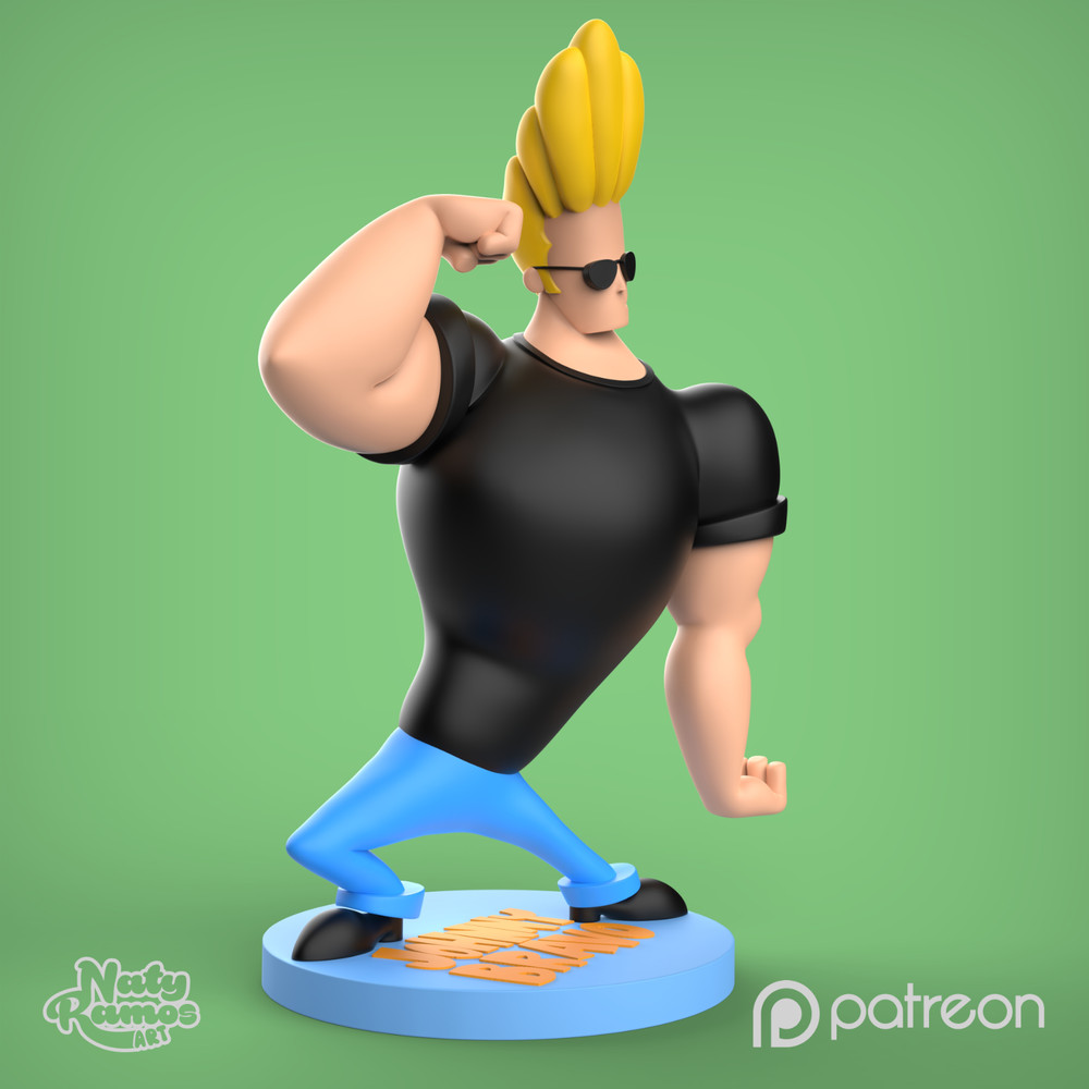 UNPAINTED Johnny Bravo 3D Printed Model Kit NR