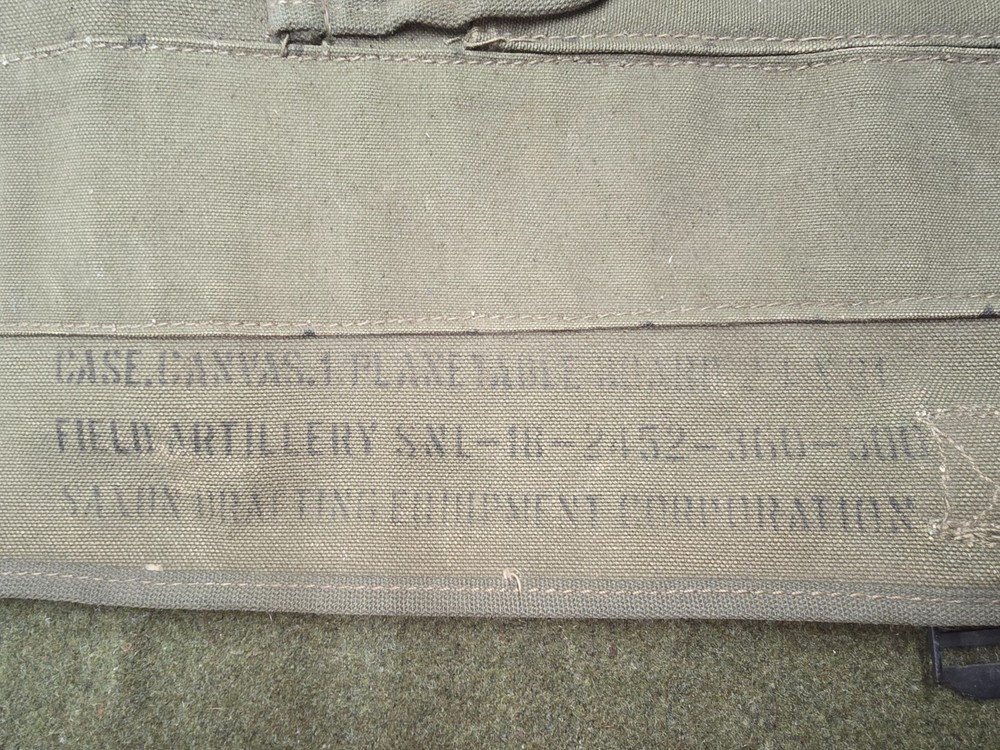 WWII US Army Planetable Canvas Boards Tools Case