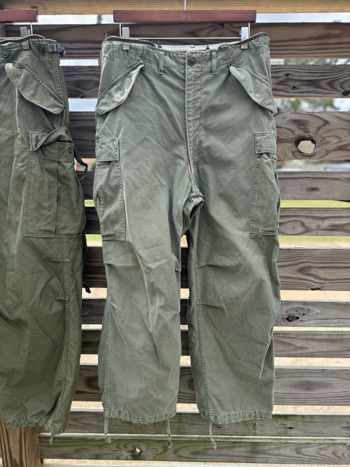 US Military M-1951 Field Trousers Korean War Era Regular Medium Green - 3 pairs