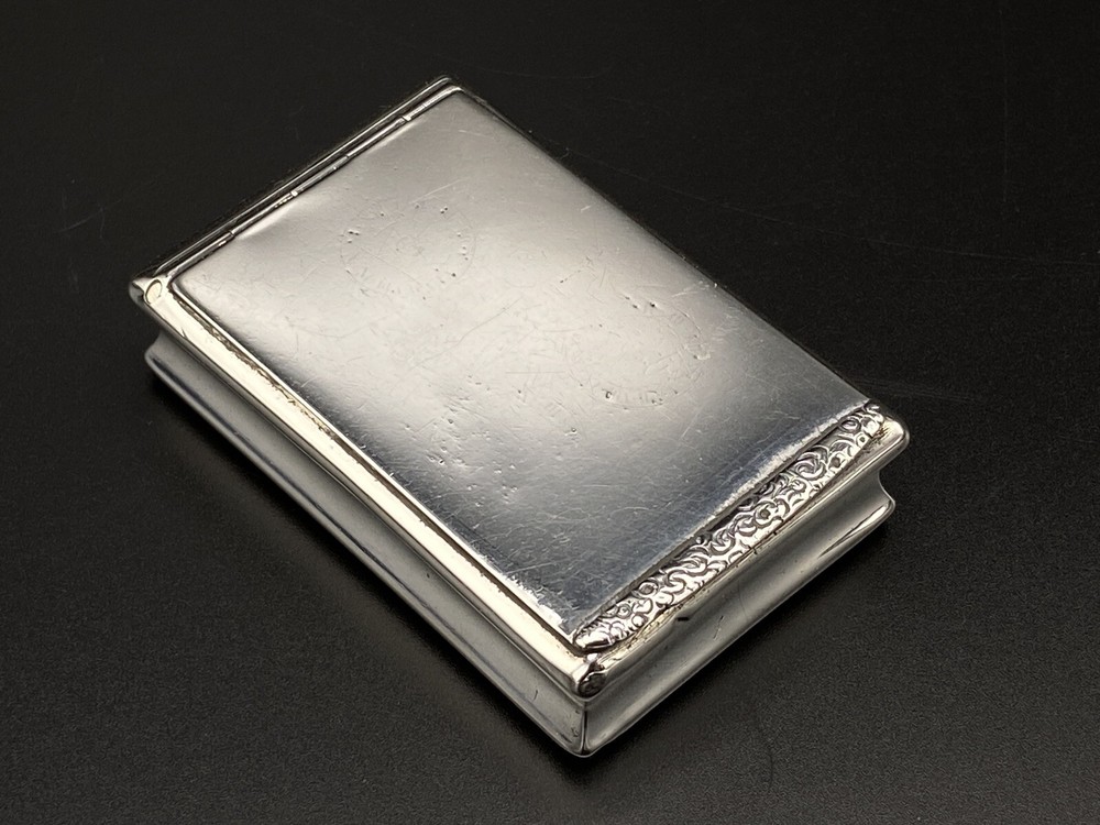 Antique Georgian Solid Silver Snuff Box 1810 Thropp & Taylor