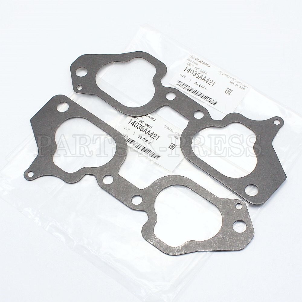 NEW GENUINE OEM SUBARU SET OF TWO INTAKE MANIFOLD GASKETS BAJA LEGACY 14035AA421