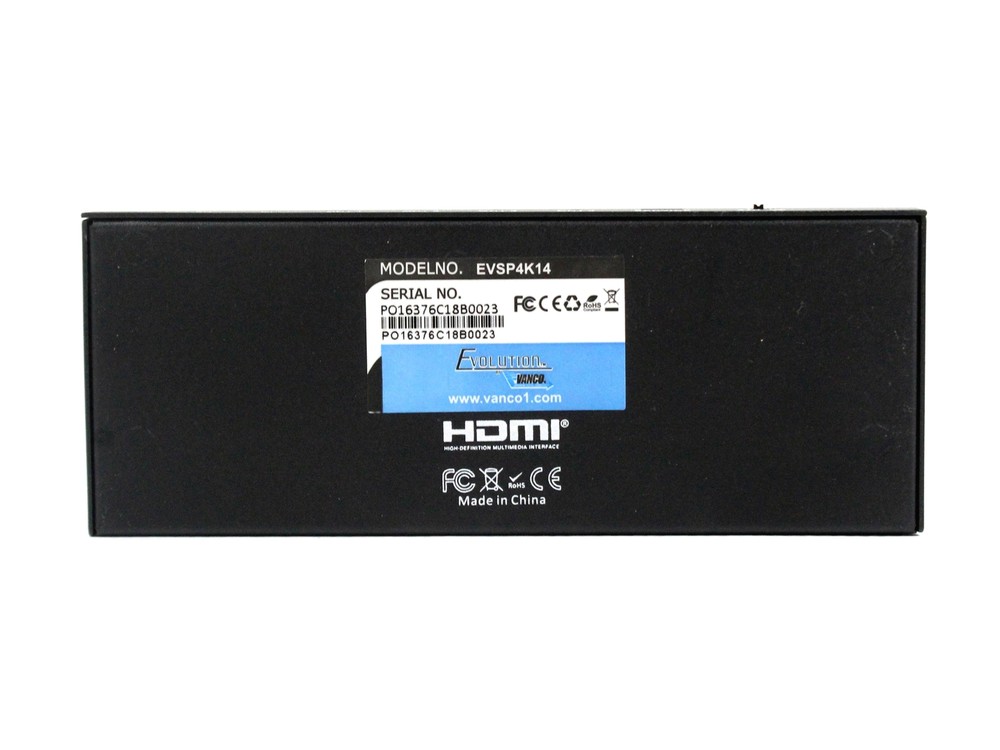 Vanco Evolution EVSP4K14 4K HDMI 1x4 Splitter