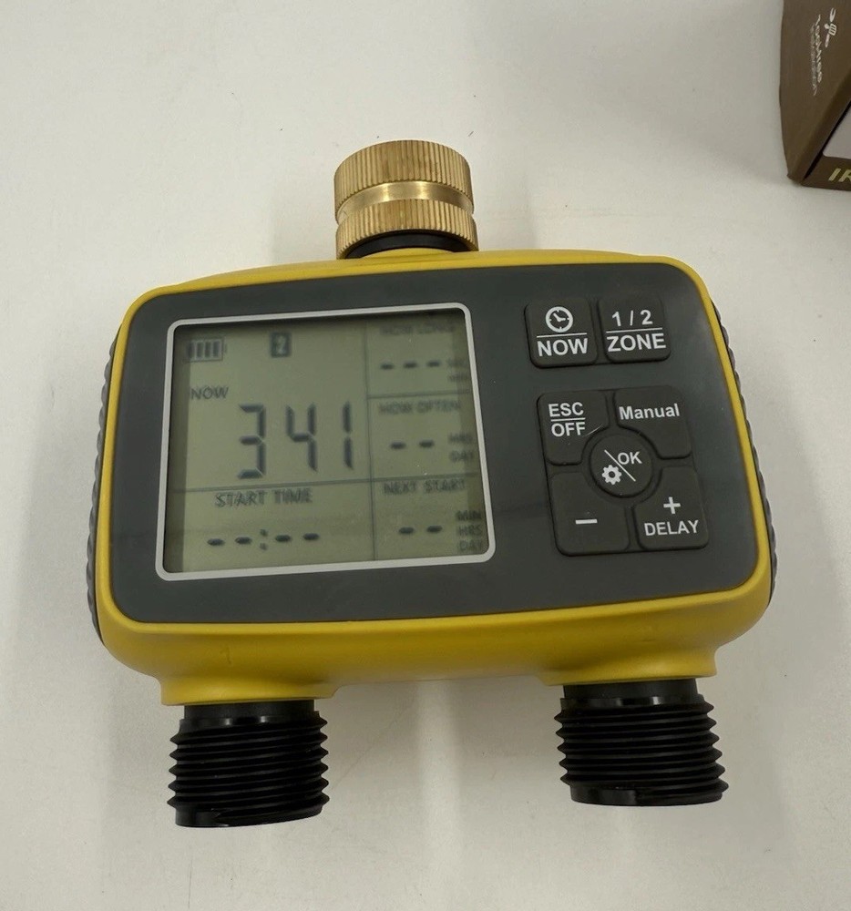 PREMIUM Programmable 2-Zone Smart Sprinkler Timer - Outdoor Automatic Irrigation