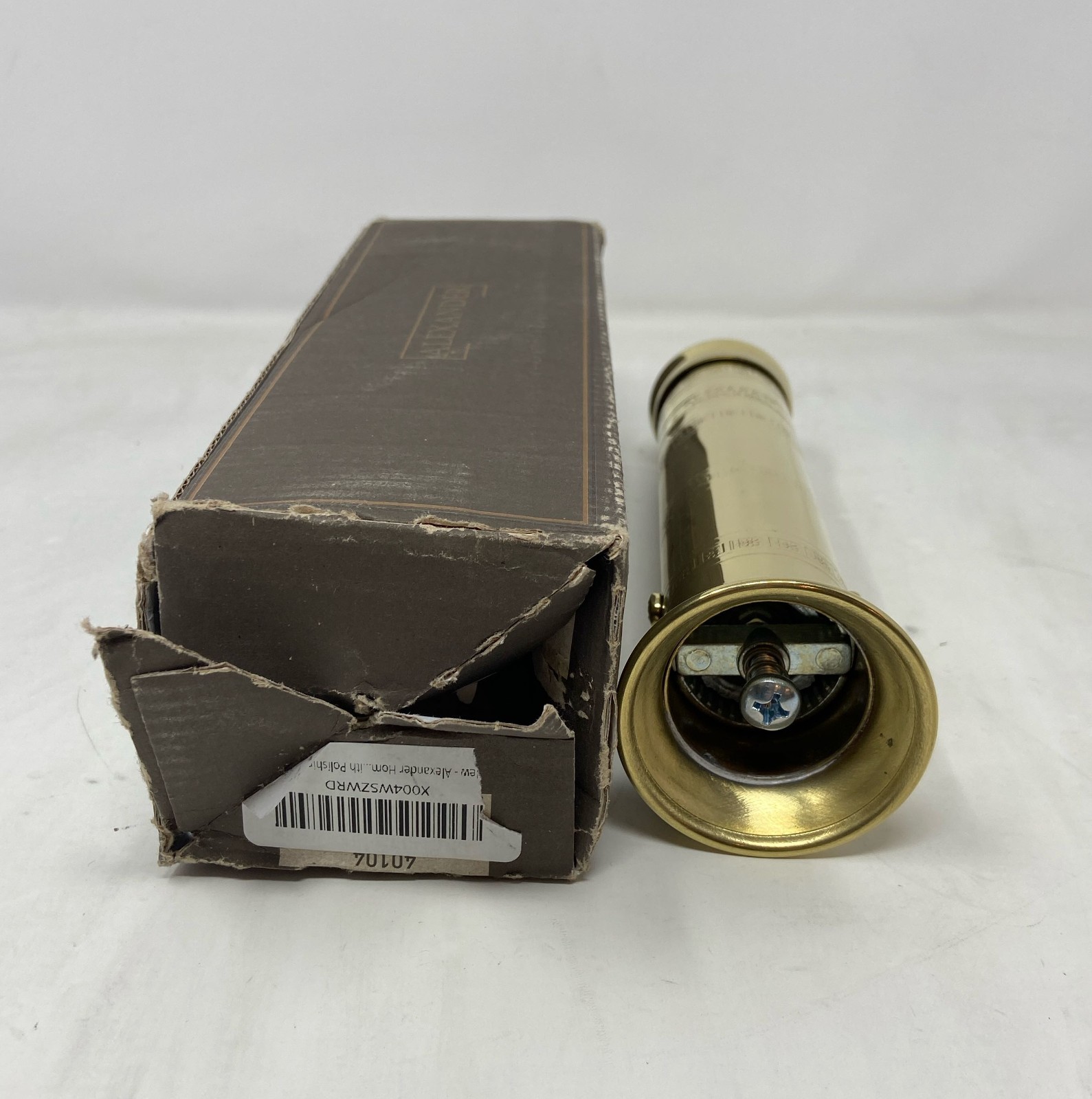 Alexander Home Original Greek Pepper Mill - 9-Inch Brass Manual Grinder