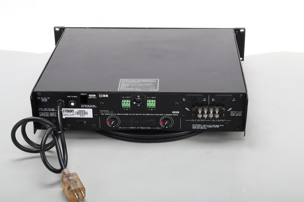 Crown COM-Tech 210 300 Bridgeable 2 Channel Power Amplifier W/PIP Module 2