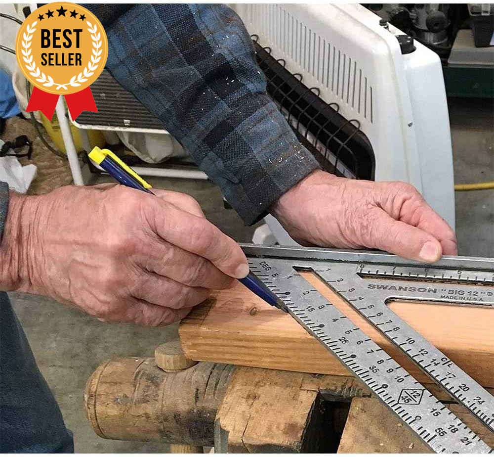 2 Pack Mechanical Carpenter Pencils with 8 Refill Graphite Tips Always Sharp