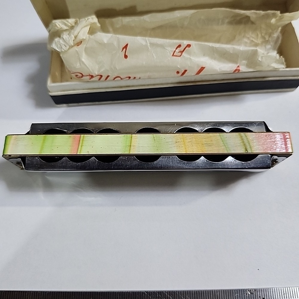 Blessing Wood Harmonica Original Box Multi Color Note