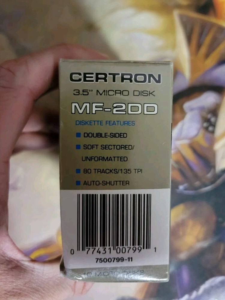 CERTRON MF-2DD 3.5 Floppy Disk micro NIP VTG Double Sided Autoshutter 10 Count