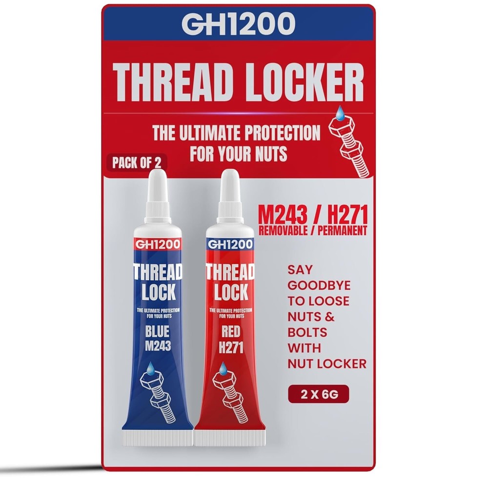 Reliable Threadlocker 6g x 2 Pack - Ultimate Solution for Nuts, Bolts, & Metals