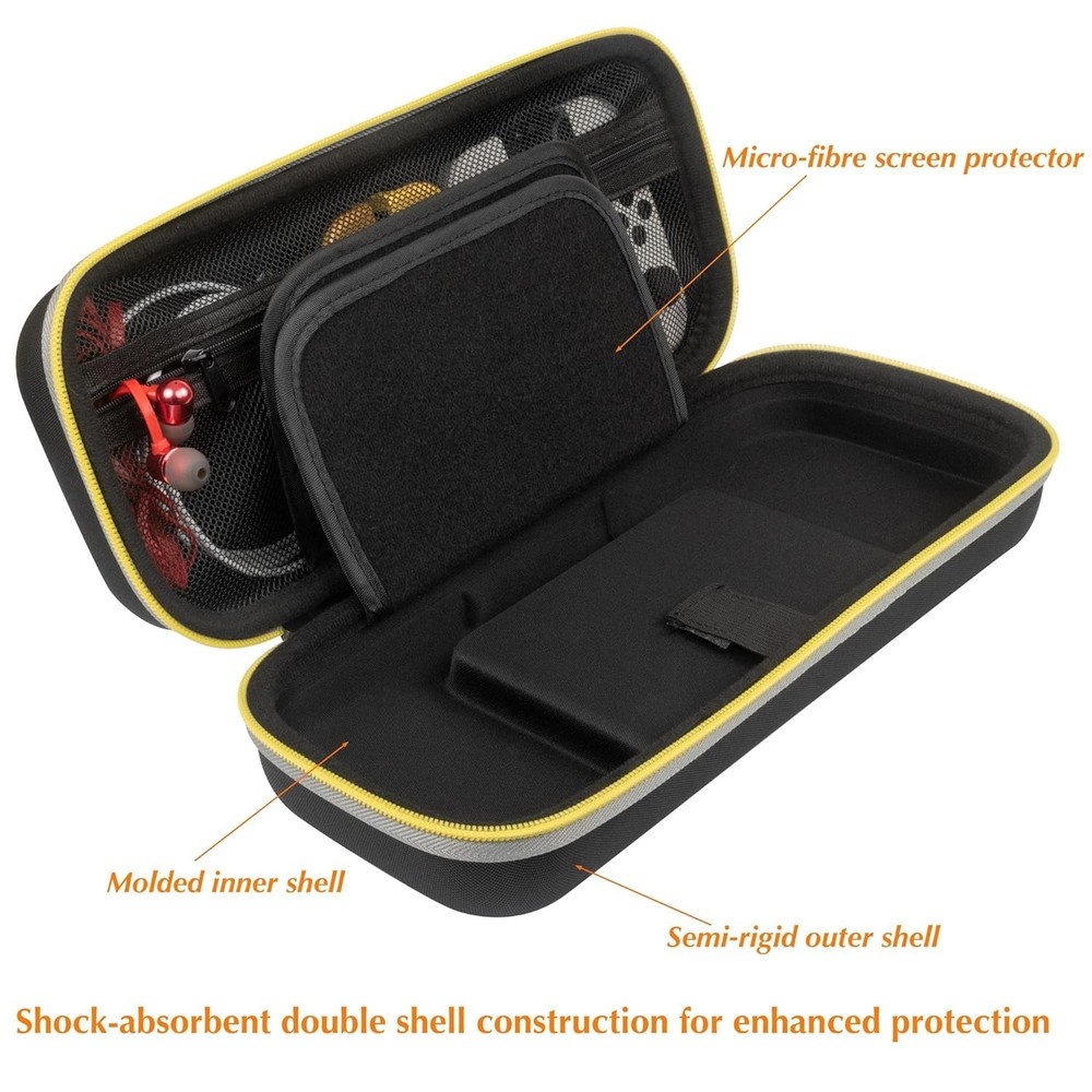 Large Carrying Case for Hori Split Pad Compact with 20 Game Holders 18 Physic...