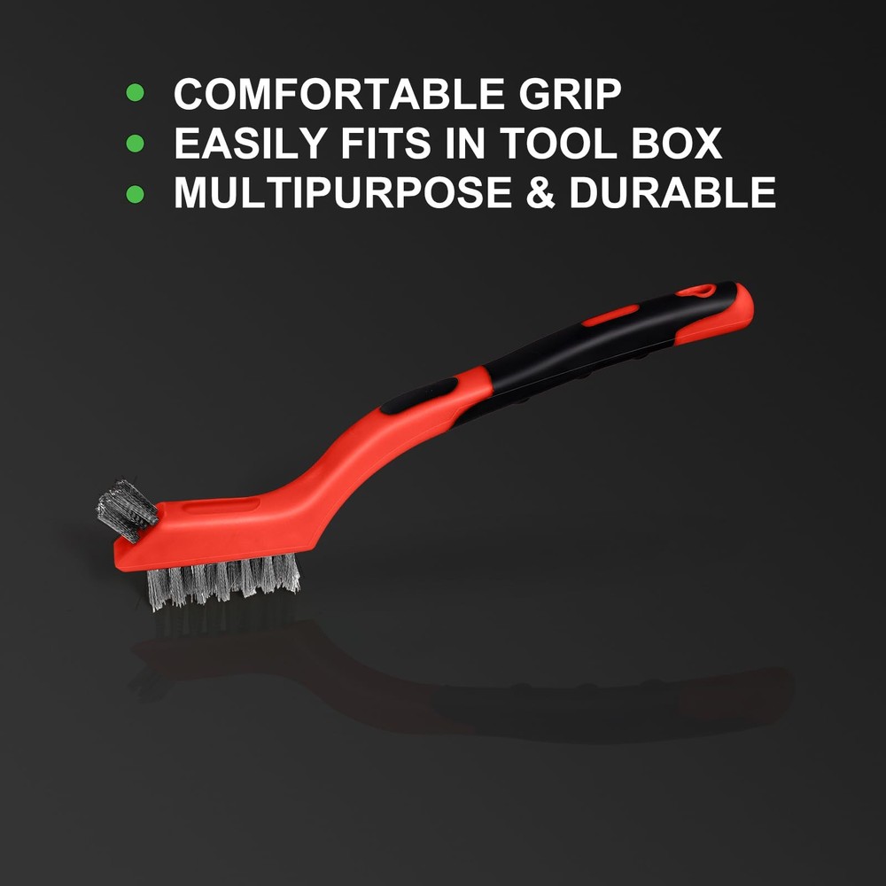 MAXMAN Wire Brush Set 6Pcs Small Wire Brushes for Cleaning Rust Remover Scrub...