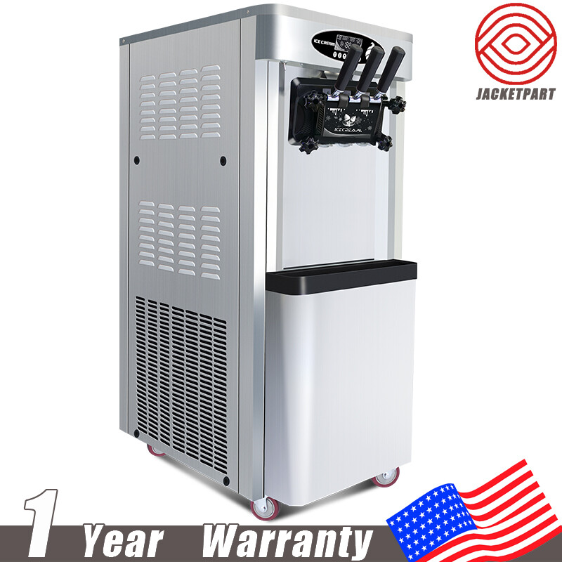 25-30L/H 3 Flavors Commercial Electric Ice Cream Maker Soft Ice Cream Machine