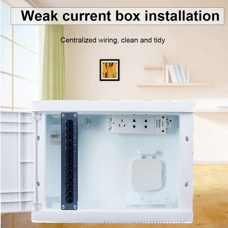 12 Port CAT6 Wallmount Patch Panel 10G Support 1U Patch Panel UTP